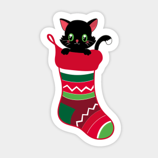 Cute Kitten Christmas Stocking Stuffers Cat Gift Shirt for Cat Lovers Sticker